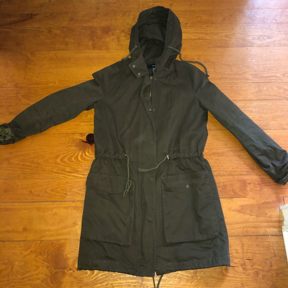 Army green utility jacket